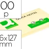 BLOC DE NOTAS ADHESIVAS QUITA Y PON Q-CONNECT 75X125 MM CON 100 HOJAS