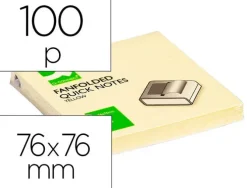 BLOC DE NOTAS ADHESIVAS QUITA Y PON Q-CONNECT 75X75 MM ZIG-ZAG