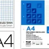 BLOC ENCOLADO LIDERPAPEL CUADRO 5MM VERDE A4 NATURAL 100 HOJAS 70 G/M2