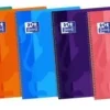 BLOC ESPIRAL OXFORD TAPA PLASTICO COLORES TENDENCIA OPTIK PAPER FOLIO 80 HOJAS 90 GR CUADROS 4 MM