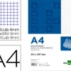BLOC NOTAS LIDERPAPEL CUADRO 4MM A4 80 HOJAS 60G/M2