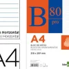 BLOC NOTAS LIDERPAPEL HORIZONTAL A4 80 HOJAS 60G/M2 ENCOLADO