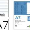 BLOC NOTAS LIDERPAPEL HORIZONTAL A7 80 HOJAS 60G/M2 PERFORADO
