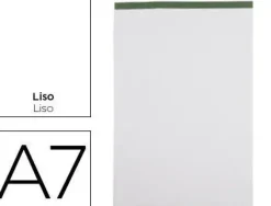 BLOC NOTAS LIDERPAPEL LISO A7 80 HOJAS 60 G/M2 PERFORADO SIN TAPA