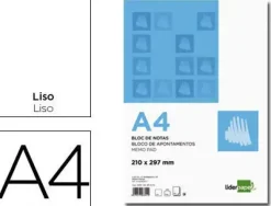 BLOC NOTAS LIDERPAPEL LISO A4 80 HOJAS 60G/M2