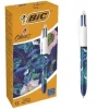 BOLIGRAFO BIC 4 COLORES BOTANICAL AZUL