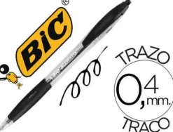 BOLIGRAFO BIC ATLANTIS NEGRO RETRACTIL TINTA ACEITE PUNTA DE 1 MM