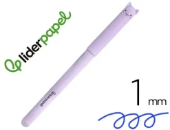 BOLIGRAFO FANTASIA LIDERPAPEL BORRABLE ZOOMATES TINTA AZUL PUNTA 1 MM GATO