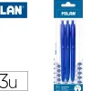 BOLIGRAFO MILAN P1 RETRACTIL 1 MM TOUCH AZUL BLISTER DE 3 UNIDADES