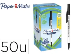 BOLIGRAFO PAPER MATE KILOMETRICO PUNTA 1 MM PLASTICO RECICLADO 80% COLOR NEGRO