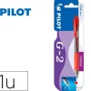 BOLIGRAFO PILOT G-2 ROJO TINTA GEL RETRACTIL SUJECION DE CAUCHO EN BLISTER