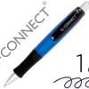 BOLIGRAFO Q-CONNECT PREMIUM RETRACTIL CON SUJECION DE CAUCHO COLOR AZUL PUNTA 1 MM