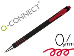 BOLIGRAFO Q-CONNECT RETRACTIL CON GRIP 0,7 MM COLOR ROJO