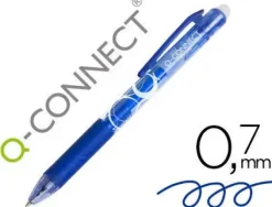 BOLIGRAFO Q-CONNECT RETRACTIL BORRABLE 0,7 MM COLOR AZUL