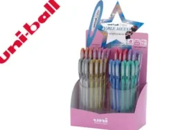 BOLIGRAFO UNI BALL UM-120 SIGNO 0,7 MM TINTA GEL EXPOSITOR DE 48 COLORES METALIZADOS
