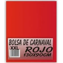 BOLSA CARNAVAL GRANDE XXL PP 90X130 G/250 ROJO