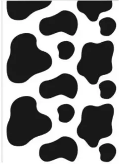 BOLSA CARNAVAL INFANTIL PP 56X70CM G/250 BLANCAS MANCHA DE VACA BASURA ESPECIAL DISFRAZ