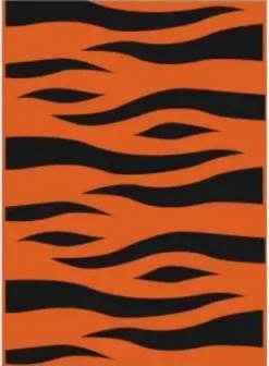 BOLSA CARNAVAL INFANTIL PP 56X70CM G/250 NARANJA CON RAYAS NEGRAS TIGRE BASURA ESPECIAL DISFRAZ