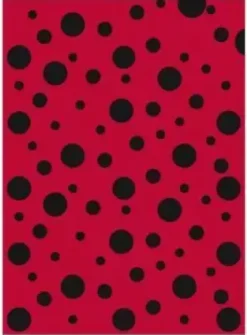 BOLSA CARNAVAL INFANTIL PP 56X70CM G/250 ROJAS LUNARES NEGROS TOPOS BASURA ESPECIAL DISFRAZ
