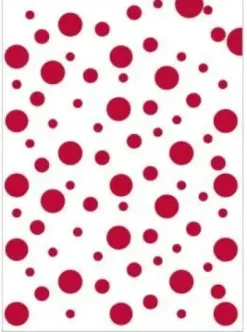 BOLSA CARNAVAL INFANTIL PP 56X70CM G/250 LUNARES ROJOS TOPOS BASURA ESPECIAL DISFRAZ