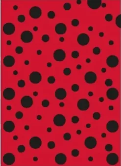 BOLSA CARNAVAL PP 65X90CM ROJA TOPOS CIRCULOS NEGROS 7778031