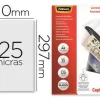 BOLSA DE PLASTIFICAR FELLOWES BRILLO DIN A4 125 MICRAS PACK DE 25 UNIDADES