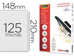BOLSA DE PLASTIFICAR FELLOWES BRILLO DIN A5 125 MICRAS PACK 100 UNIDADES