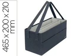 BOLSA DE TRABAJO LEITZ TELA GRIS 465X200X210 MM