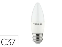 BOMBILLA LED TOSHIBA C37 E27 5W 3000K LUZ FRIA