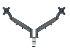 BRAZO PARA MONITOR LEITZ ERGO SPACESAVING DUAL GRIS OSCURO