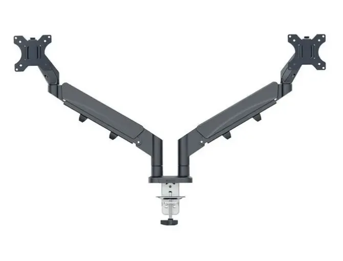 BRAZO PARA MONITOR Y PORTATIL LEITZ ERGO SPACESAVING DUAL GRIS OSCURO