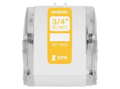 BROTHER CZ1003 ROLLO DE ETIQUETAS ORIGINALES DE TAMAÑO PERSONALIZADO - ANCHO 19MM X 5 METROS - ZERO INK