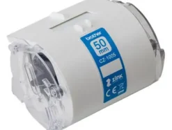 BROTHER CZ1005 ROLLO DE ETIQUETAS ORIGINALES DE TAMAÑO PERSONALIZADO - ANCHO 50MM X 5 METROS - ZERO INK
