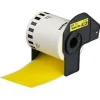 BROTHER DK22606 - ETIQUETAS GENERICAS DE TAMAÑO PERSONALIZADO - ANCHO 62MM X 15,24 METROS - TEXTO NEGRO SOBRE FONDO AMARILLO