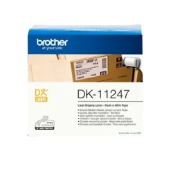 BROTHER DK11247 - ETIQUETAS ORIGINALES PRECORTADAS PARA ENVIOS GRANDES - 103X164 MM - 180 UNIDADES - TEXTO NEGRO SOBRE FONDO BLANCO