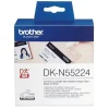 BROTHER DKN55224 - ETIQUETAS NO ADHESIVAS ORIGINALES DE TAMAÑO PERSONALIZADO - ANCHO 54MM X 30,48 METROS - TEXTO NEGRO SOBRE FONDO BLANCO