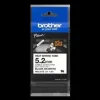 BROTHER HSE211E CINTA TUBO TERMORRETRACTIL ORIGINAL DE ETIQUETAS PARA CABLES - TEXTO NEGRO SOBRE FONDO BLANCO - ANCHO 5.2MM X 1.5 METROS - CABLE RECOMENDADO Ø 0.8MM A 3.1MM