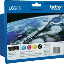 BROTHER LC985 PACK DE 4 CARTUCHOS DE TINTA ORIGINALES - LC985VALBP