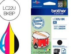 BROTHER LC22U NEGRO CARTUCHO DE TINTA ORIGINAL - LC22UBKBP
