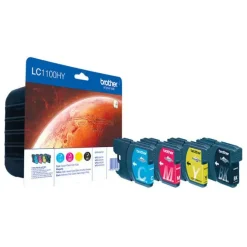 BROTHER LC1100XL PACK DE 4 CARTUCHOS DE TINTA ORIGINALES - LC1100HYVALBP
