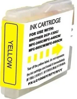 BROTHER LC1000XL/LC970XL AMARILLO CARTUCHO DE TINTA GENERICO - REEMPLAZA LC1000Y/LC970Y