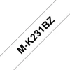 BROTHER MK231BZ CINTA NO LAMINADA GENERICA DE ETIQUETAS - TEXTO NEGRO SOBRE FONDO BLANCO - ANCHO 12MM X 4 METROS