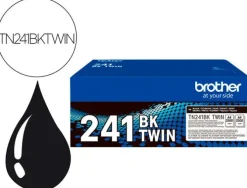 BROTHER TN241 NEGRO PACK DE 2 CARTUCHOS DE TONER ORIGINALES - TN241BKTWIN