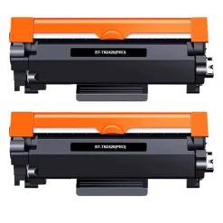 BROTHER TN2420/TN2410 NEGRO PACK DE 2 CARTUCHOS DE TONER GENERICOS