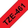 BROTHER TZE461 CINTA LAMINADA GENERICA DE ETIQUETAS - TEXTO NEGRO SOBRE FONDO ROJO - ANCHO 36MM X 8 METROS