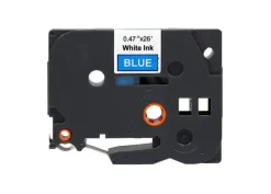 BROTHER TZE535 CINTA LAMINADA GENERICA DE ETIQUETAS - TEXTO BLANCO SOBRE FONDO AZUL - ANCHO 12MM X 8 METROS