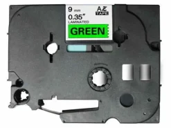 BROTHER TZE721 CINTA LAMINADA GENERICA DE ETIQUETAS - TEXTO NEGRO SOBRE FONDO VERDE - ANCHO 9MM X 8 METROS