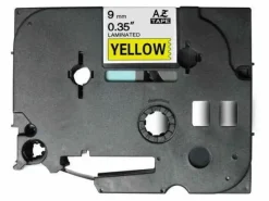 BROTHER TZE621 CINTA LAMINADA GENERICA DE ETIQUETAS - TEXTO NEGRO SOBRE FONDO AMARILLO - ANCHO 9MM X 8 METROS