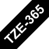 BROTHER TZE365 CINTA LAMINADA GENERICA DE ETIQUETAS - TEXTO BLANCO SOBRE FONDO NEGRO - ANCHO 36MM X 8 METROS