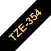 BROTHER TZE354 CINTA LAMINADA GENERICA DE ETIQUETAS - TEXTO DORADO SOBRE FONDO NEGRO - ANCHO 24MM X 8 METROS
